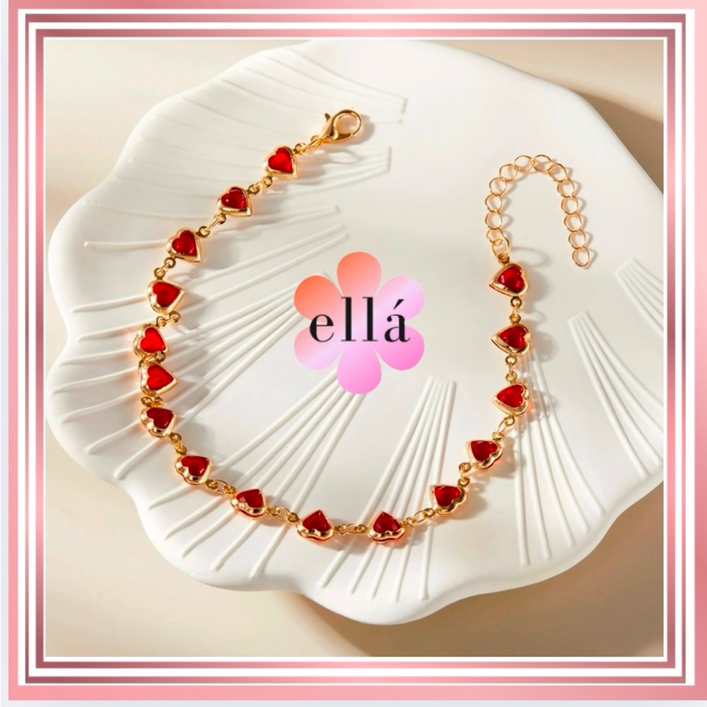 Beautiful ELLA & ELLY Red Heart bracelet